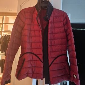 Burberry Girls Vibrant Red Puffer Coat